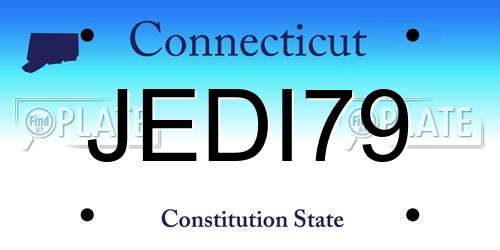 JEDI79 Connecticut License Plate