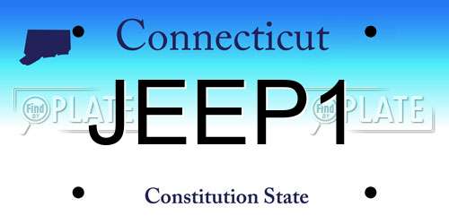 JEEP1 Connecticut License Plate