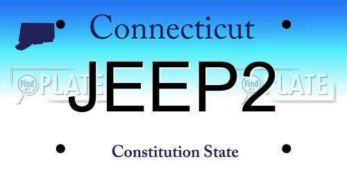 JEEP2 Connecticut License Plate