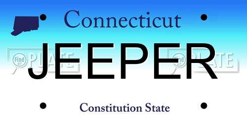 JEEPER Connecticut License Plate