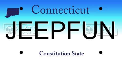 JEEPFUN Connecticut License Plate