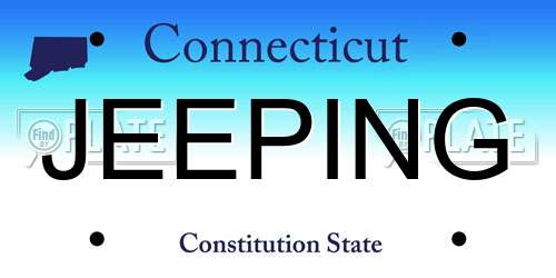 JEEPING Connecticut License Plate