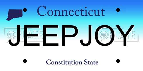JEEPJOY Connecticut License Plate