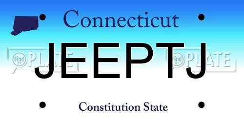 JEEPTJ Connecticut License Plate