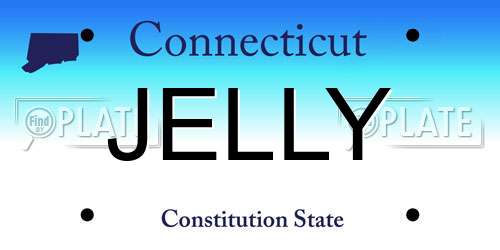 JELLY Connecticut License Plate