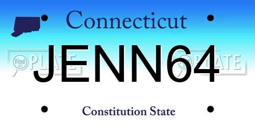 JENN64 Connecticut License Plate