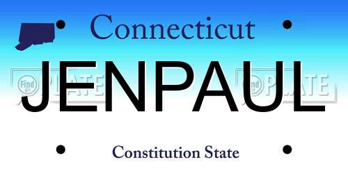 JENPAUL Connecticut License Plate