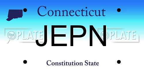 JEPN Connecticut License Plate