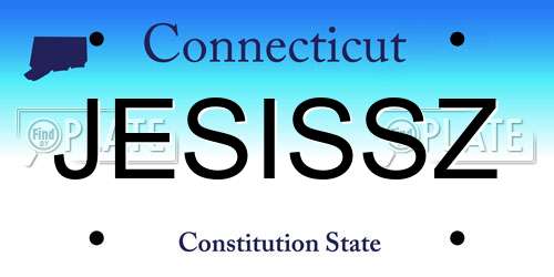 JESISSZ Connecticut License Plate