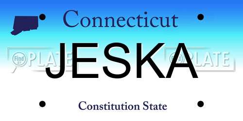 JESKA Connecticut License Plate