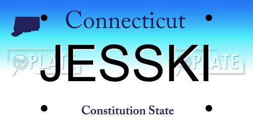 JESSKI Connecticut License Plate