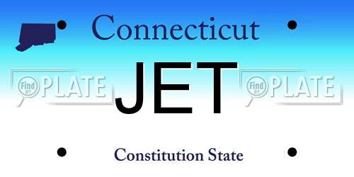 JET Connecticut License Plate