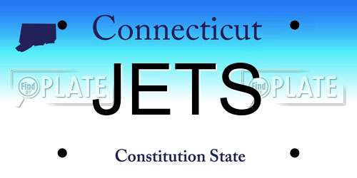 JETS Connecticut License Plate