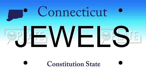 JEWELS Connecticut License Plate
