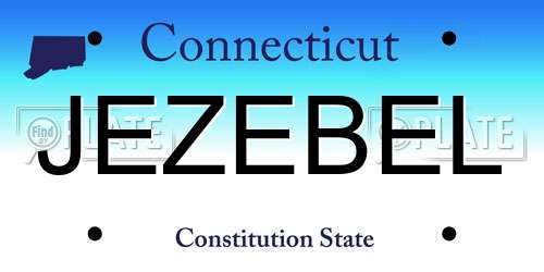 JEZEBEL Connecticut License Plate