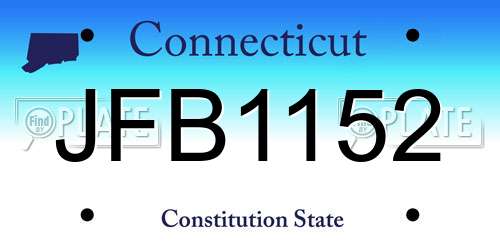 JFB1152 Connecticut License Plate