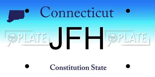 JFH Connecticut License Plate