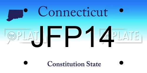 JFP14 Connecticut License Plate