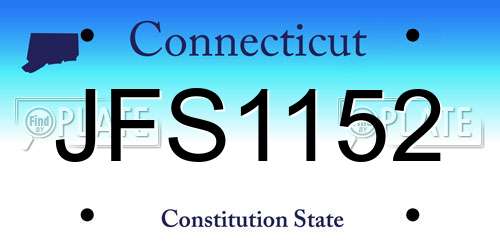 JFS1152 Connecticut License Plate