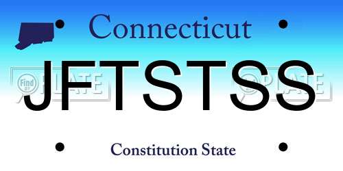 JFTSTSS Connecticut License Plate