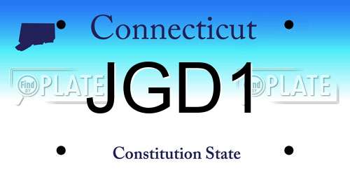 JGD1 Connecticut License Plate