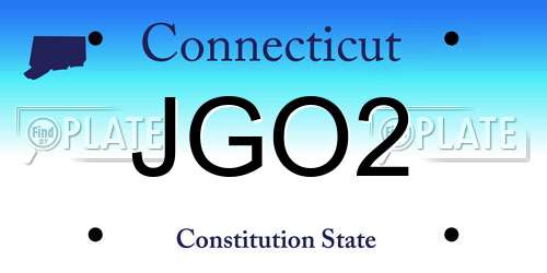 JGO2 Connecticut License Plate