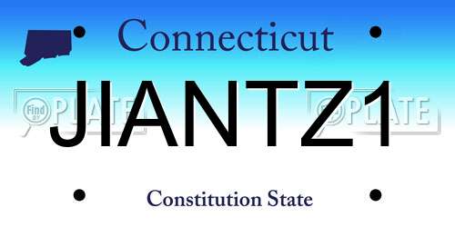 JIANTZ1 Connecticut License Plate