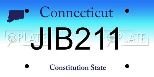 JIB211 Connecticut License Plate