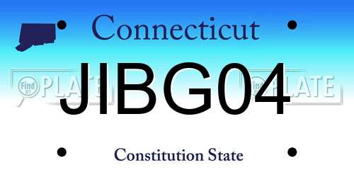 JIBG04 Connecticut License Plate