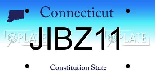 JIBZ11 Connecticut License Plate