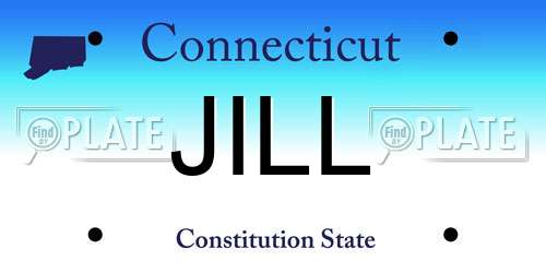 JILL Connecticut License Plate