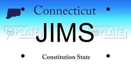 JIMS Connecticut License Plate