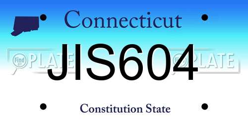 JIS604 Connecticut License Plate