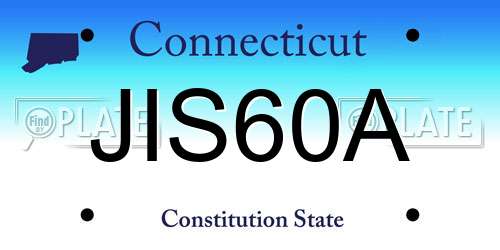 JIS60A Connecticut License Plate