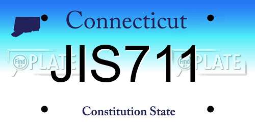 JIS711 Connecticut License Plate