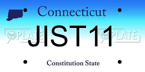 JIST11 Connecticut License Plate