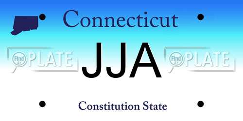 JJA Connecticut License Plate