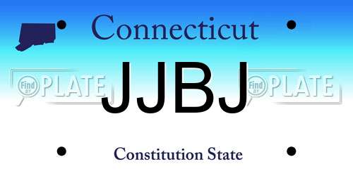 JJBJ Connecticut License Plate