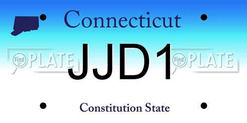JJD1 Connecticut License Plate