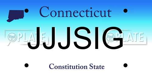 JJJSIG Connecticut License Plate