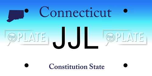 JJL Connecticut License Plate