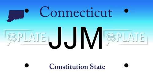 JJM Connecticut License Plate