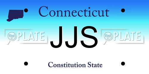 JJS Connecticut License Plate