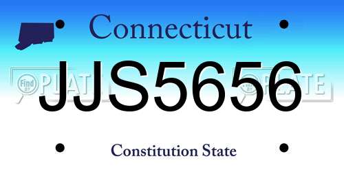 JJS5656 Connecticut License Plate