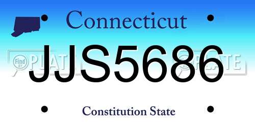JJS5686 Connecticut License Plate