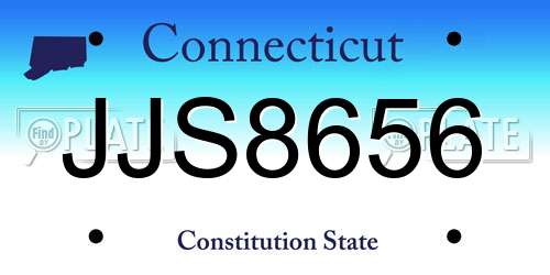 JJS8656 Connecticut License Plate