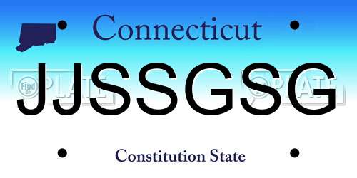 JJSSGSG Connecticut License Plate