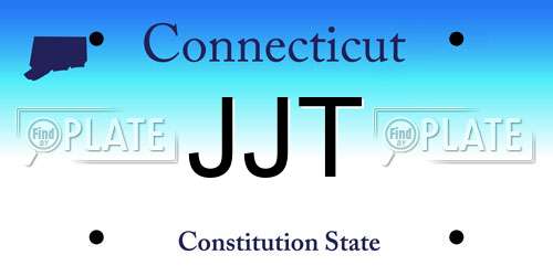 JJT Connecticut License Plate
