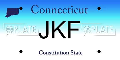JKF Connecticut License Plate