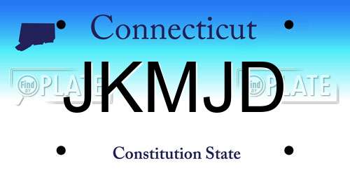 JKMJD Connecticut License Plate